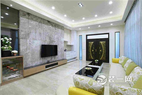 背景墙装修效果图 誉峰雕塑 大理石电视背景墙 方柱子线条背景墙